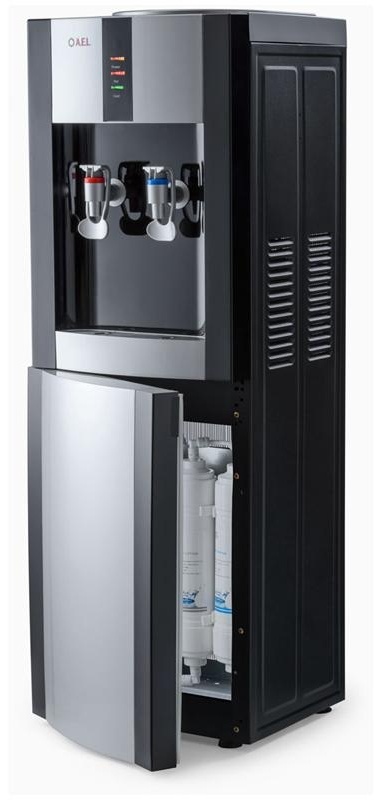 Пурифайер для воды напольный AEL LС-AEL-47s, нагрев/охлаждение, серебристый, черный