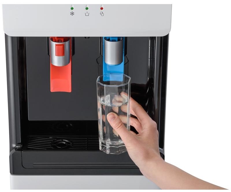 Кулер для воды напольный AEL LC-AEL-850a, нагрев/охлаждение компрессор., нижняя загрузка бутыли, белый