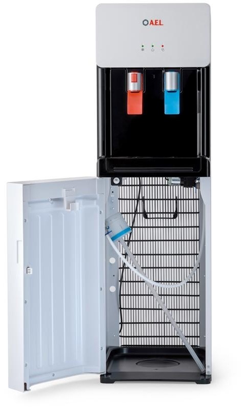 Кулер для воды напольный AEL LC-AEL-850a, нагрев/охлаждение компрессор., нижняя загрузка бутыли, белый