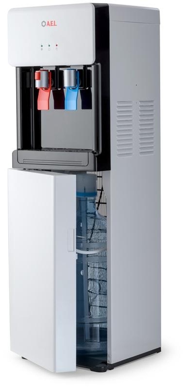 Кулер для воды напольный AEL LC-AEL-850a, нагрев/охлаждение компрессор., нижняя загрузка бутыли, белый