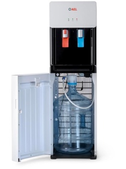 Кулер для воды напольный AEL LC-AEL-850a, нагрев/охлаждение компрессор., нижняя загрузка бутыли, белый