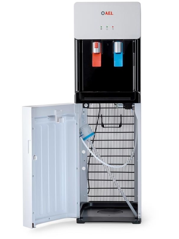 Кулер для воды напольный AEL LC-AEL-850a, нагрев/охлаждение компрессор., нижняя загрузка бутыли, белый