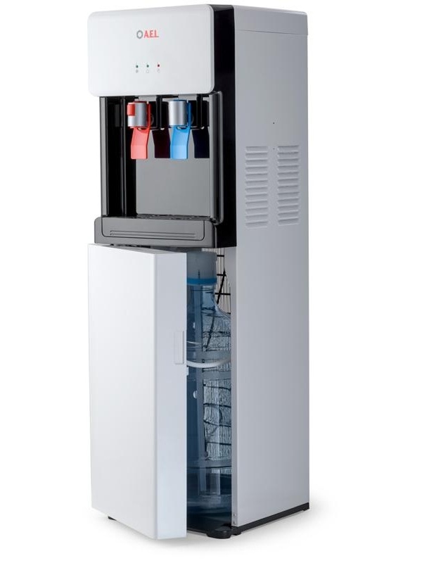 Кулер для воды напольный AEL LC-AEL-850a, нагрев/охлаждение компрессор., нижняя загрузка бутыли, белый