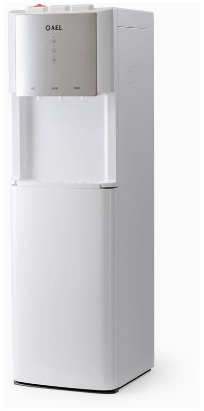 Кулер для воды напольный AEL LD-AEL-811a, нагрев/охлаждение электрон., нижняя загрузка бутыли, 3 крана, белый