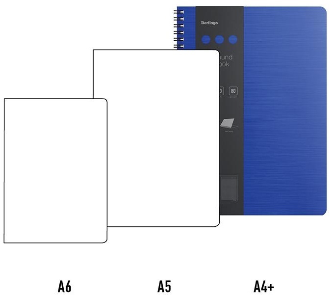 Бизнес-тетрадь А4+, 80л., Berlingo 