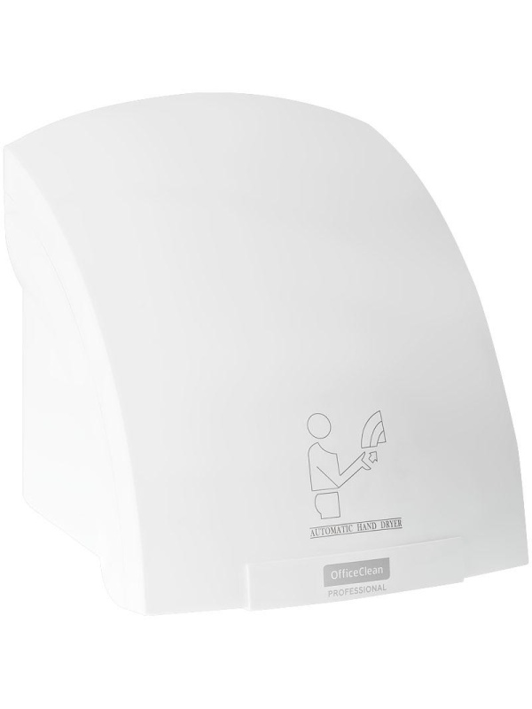 Электросушитель для рук OfficeClean Professional, 2000Вт, сенсорный, белый, ABS-пластик
