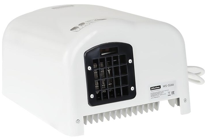 Электросушитель для рук OfficeClean Professional, 1650Вт, сенсорный, белый, ABS-пластик