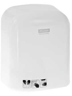 Электросушитель для рук OfficeClean Professional, 1650Вт, сенсорный, белый, ABS-пластик