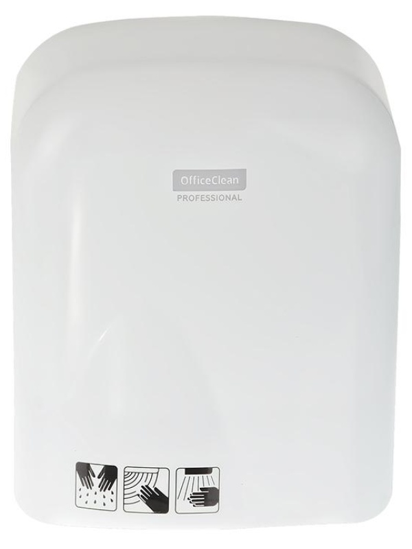 Электросушитель для рук OfficeClean Professional, 1650Вт, сенсорный, белый, ABS-пластик