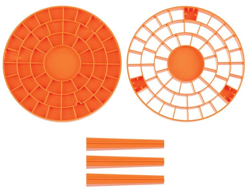 Подставка для кистей Мульти-Пульти, пластик, оранжевая, пакет с подвесом