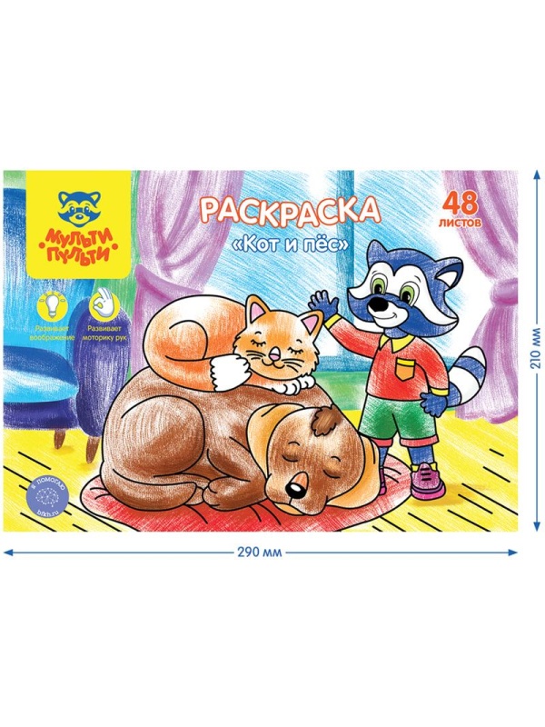 Раскраска в папке А4, 48 л., Мульти-Пульти 
