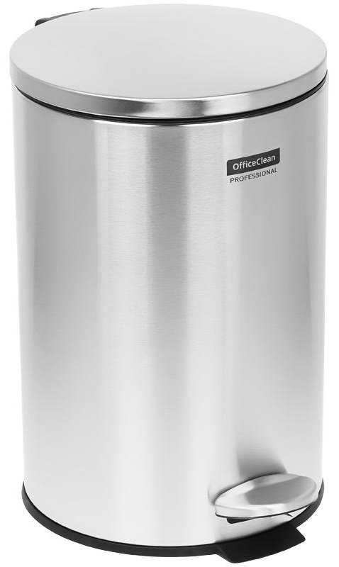 Ведро-контейнер для мусора (урна) OfficeClean Professional Simple, 12л, нержавеющая сталь, хром
