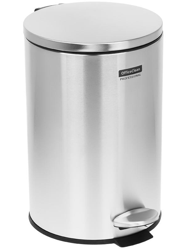 Ведро-контейнер для мусора (урна) OfficeClean Professional Simple, 12л, нержавеющая сталь, хром