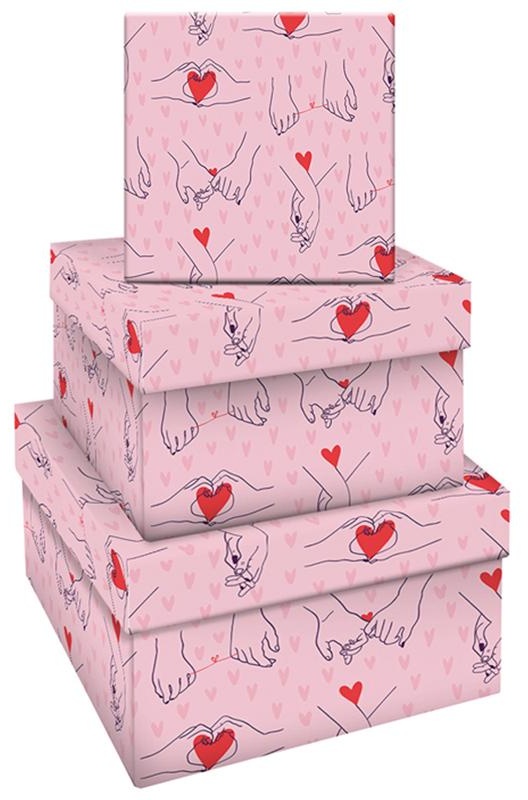 Набор квадратных коробок 3в1, MESHU 