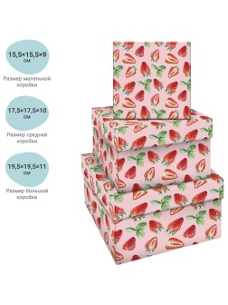 Набор квадратных коробок 3в1, MESHU 