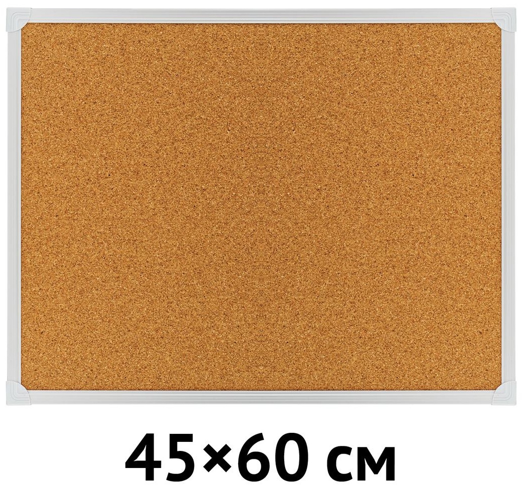 Доска пробковая OfficeSpace, 45*60см, алюминиевая рамка