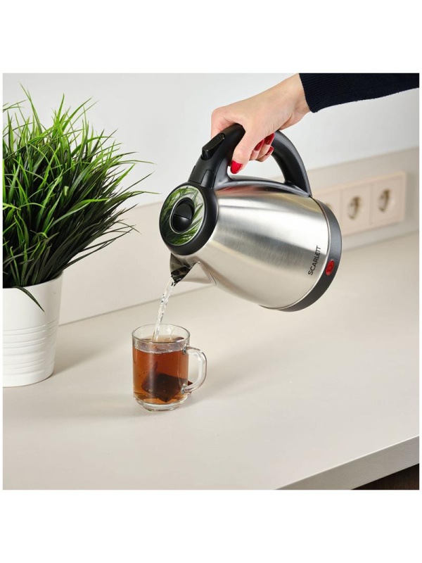 Чайник электрический Scarlett SC-EK21S51, 1,8л, 1600Вт, нержавеющая сталь