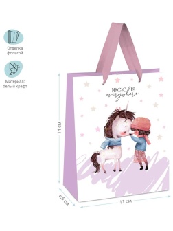 Пакет подарочный 11*14*6,5см MESHU 