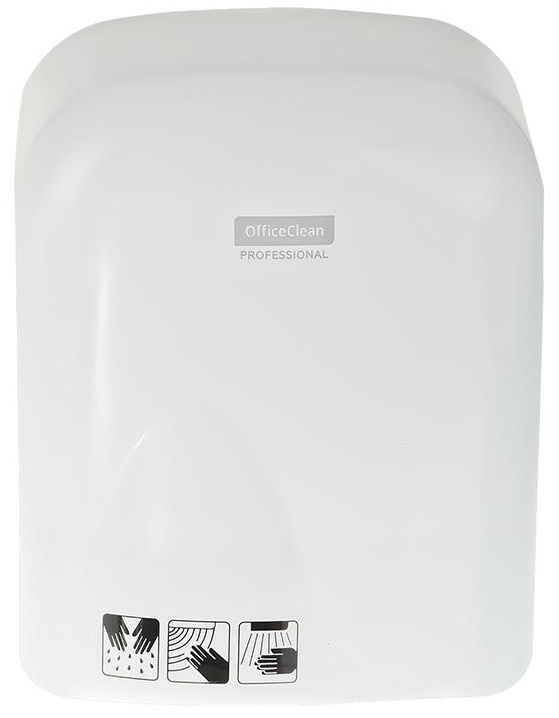 УЦЕНКА-Электросушитель для рук OfficeClean Professional, 1650Вт, сенсорный, белый, ABS-пластик