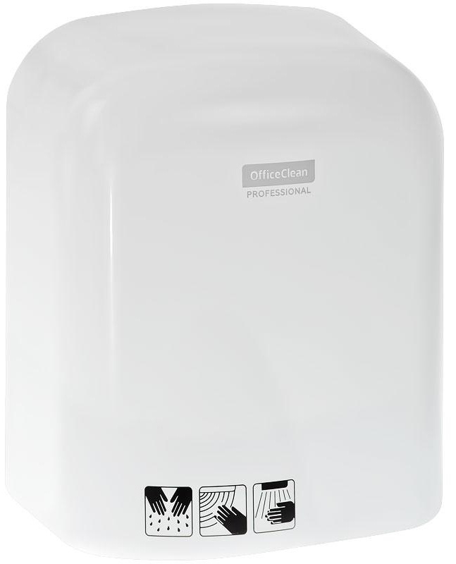УЦЕНКА-Электросушитель для рук OfficeClean Professional, 1650Вт, сенсорный, белый, ABS-пластик