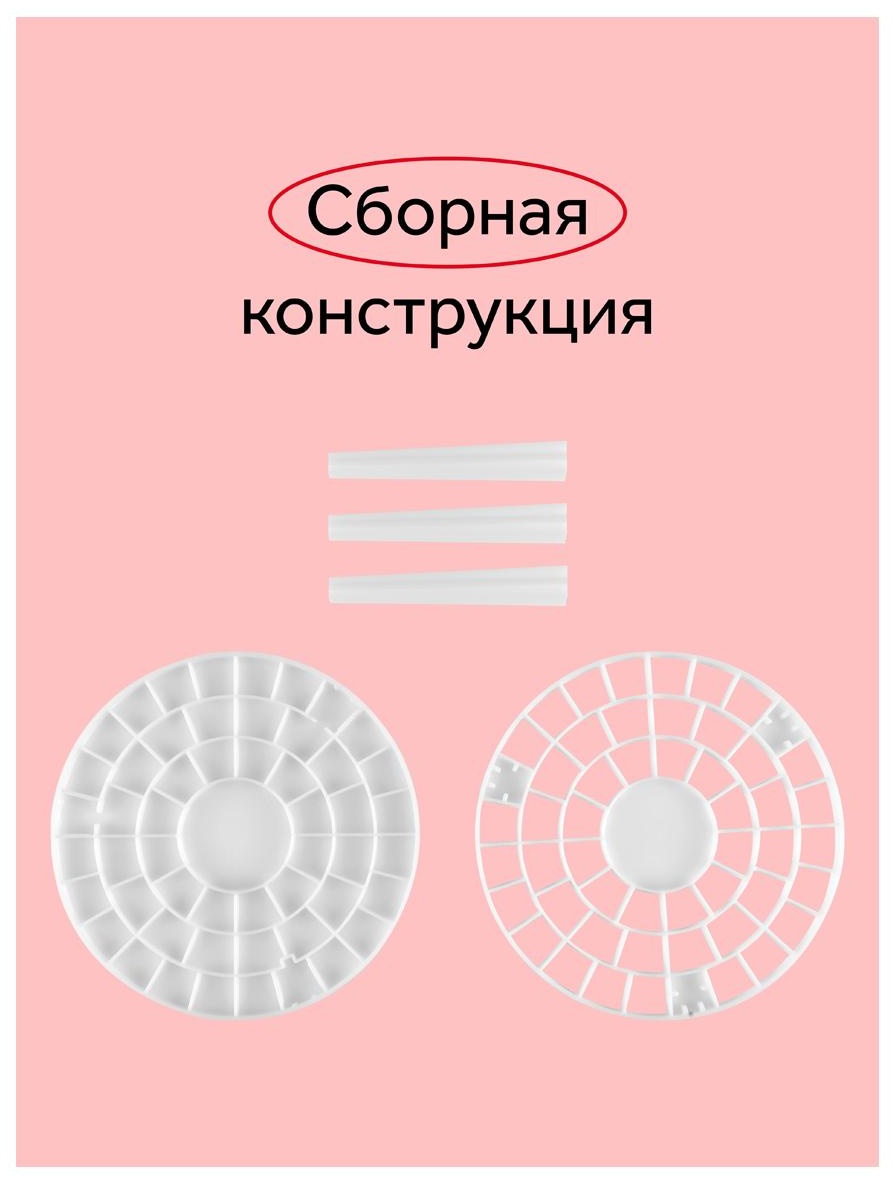 Подставка для кистей Гамма, пластик, белая