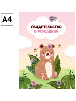 Папка адресная Свидетельство о рождении OfficeSpace 