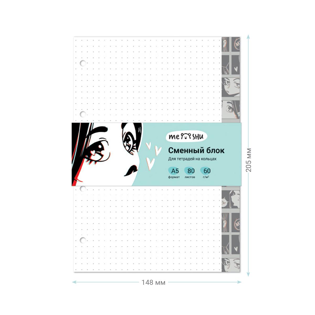 Сменный блок 80л., А5, MESHU 