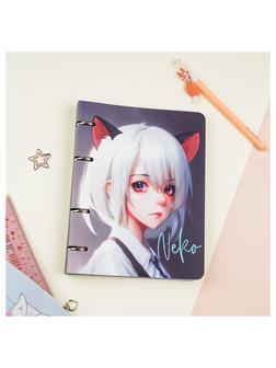 Тетрадь на кольцах А5, 100л., MESHU 