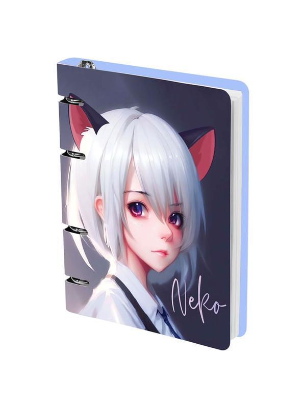 Тетрадь на кольцах А5, 100л., MESHU 