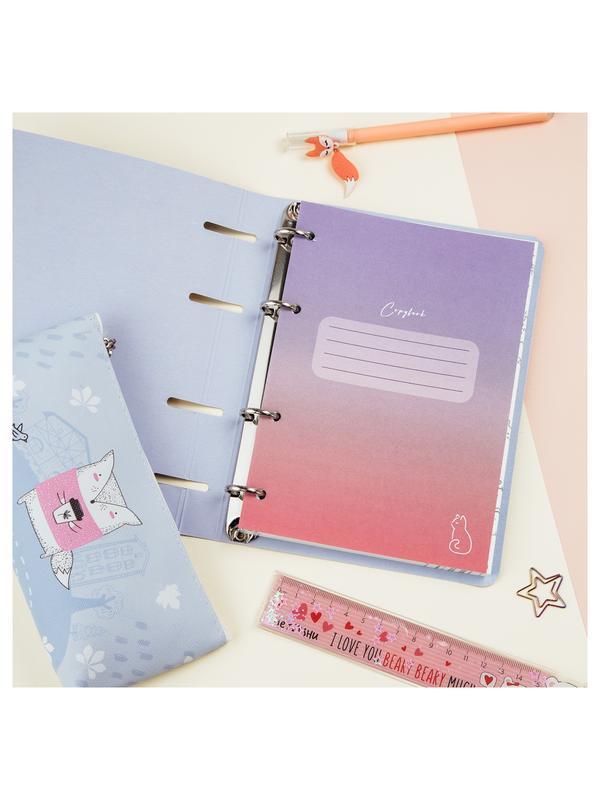 Тетрадь на кольцах А5, 100л., MESHU 