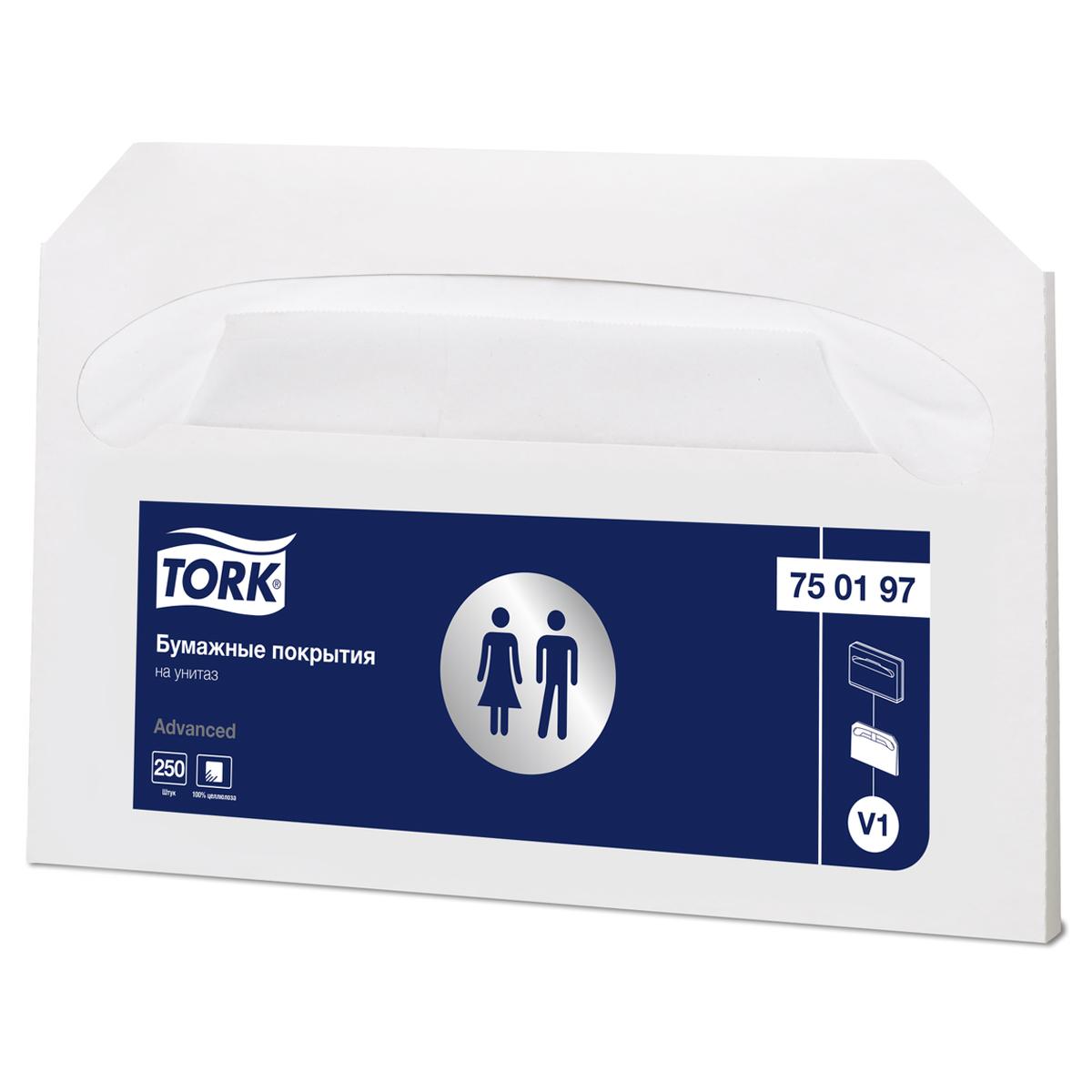 Одноразовые бумажные покрытия на унитаз Торк 