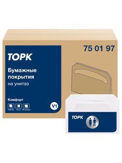 Одноразовые бумажные покрытия на унитаз Торк 