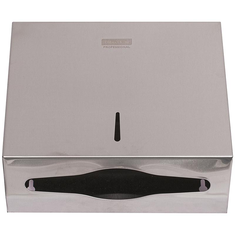 УЦЕНКА - Диспенсер для полотенец листовых OfficeClean Professional (Z-сл.), нержавеющая сталь