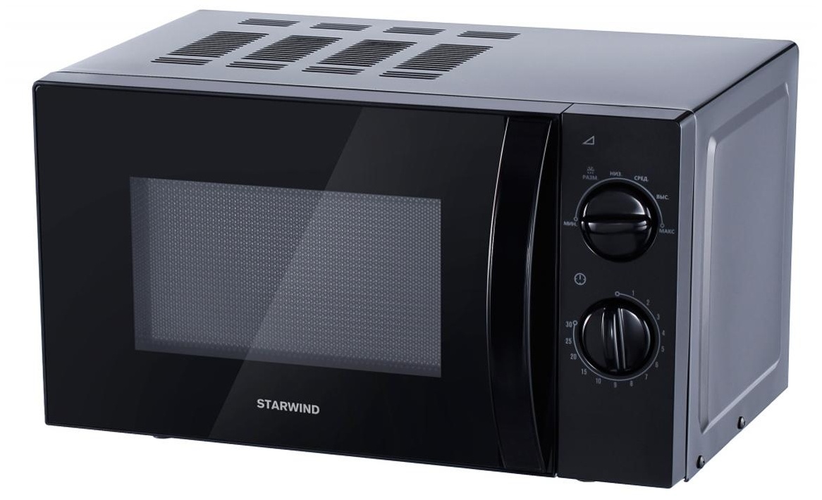 Микроволновая печь Starwind SMW2320, 20л, 700Вт, механическое управление, черная
