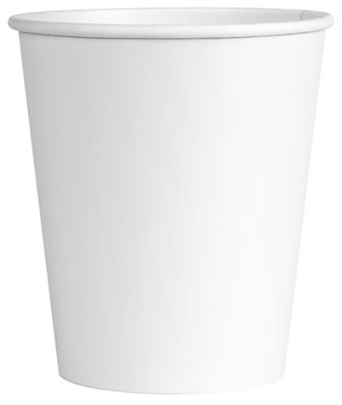 Стаканы одноразовые OfficeClean 250мл, набор 50шт., бумажные однослойные, белые, хол/гор