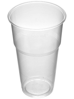 Стаканы одноразовые OfficeClean 500мл, набор 50шт., бюджет, ПП, прозрачные, хол/гор