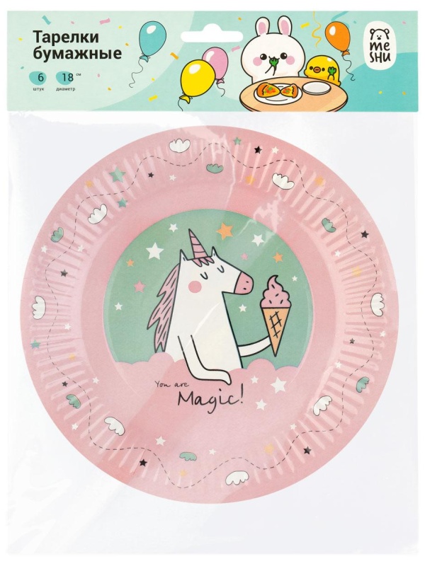 Тарелки бумажные MESHU 