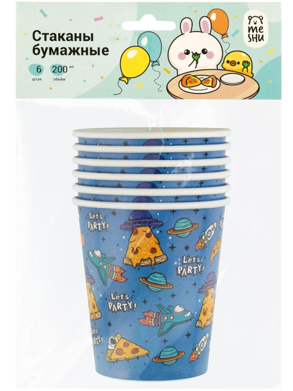 Стаканы бумажные MESHU 