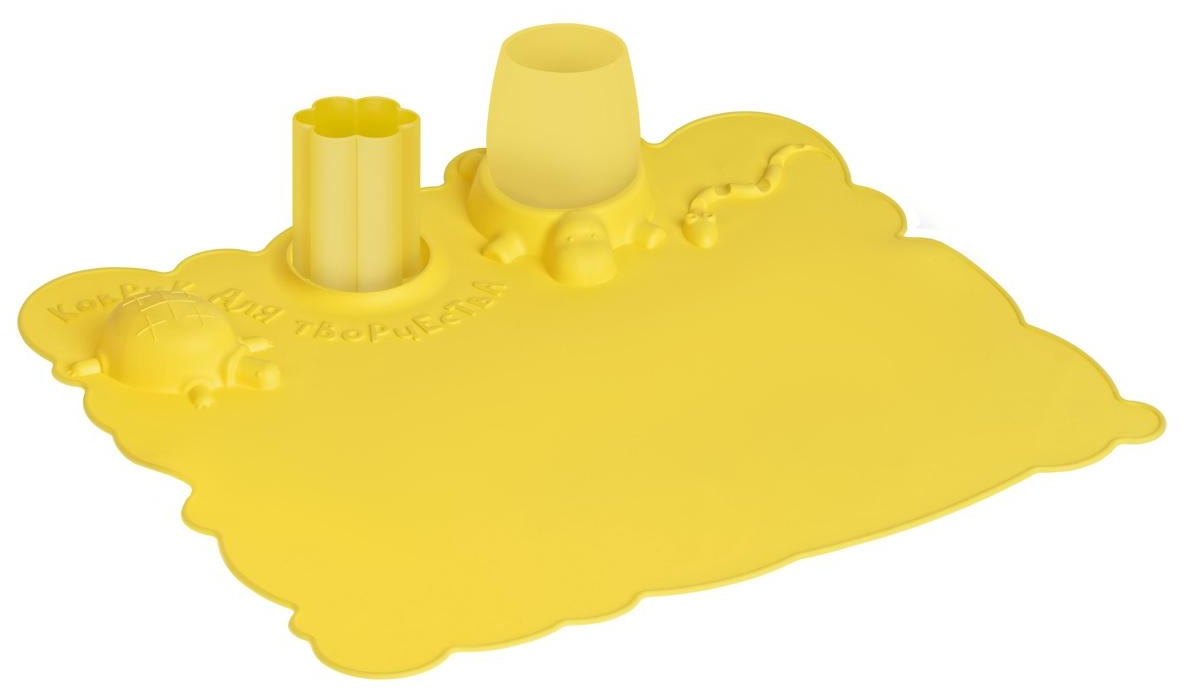 Коврик для творчества Мульти-Пульти силиконовый, желтый, 415*370мм, европодвес