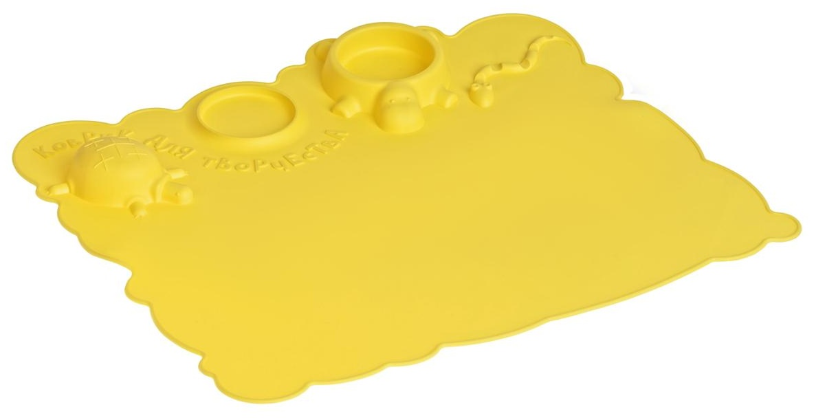 Коврик для творчества Мульти-Пульти силиконовый, желтый, 415*370мм, европодвес