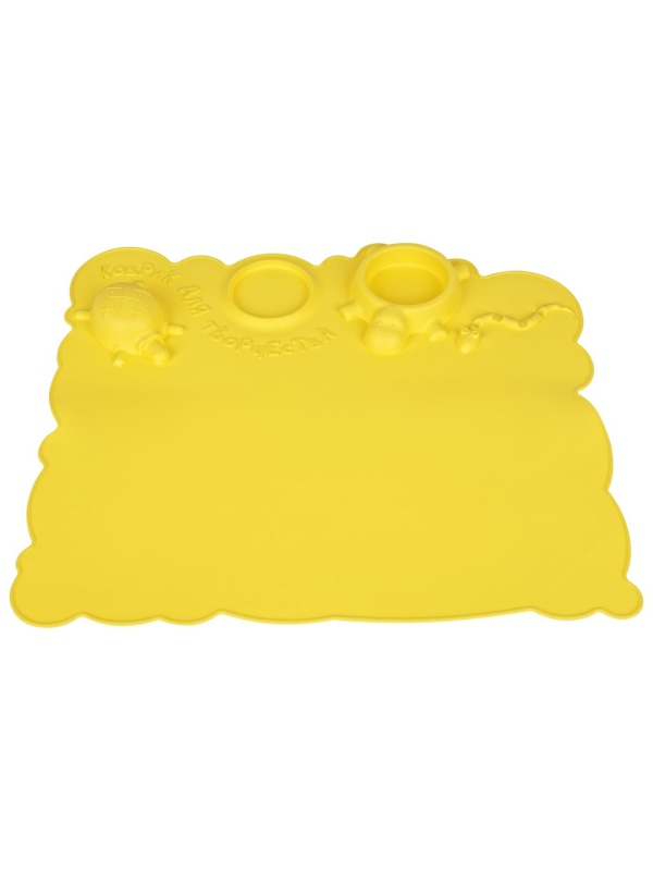 Коврик для творчества Мульти-Пульти силиконовый, желтый, 415*370мм, европодвес