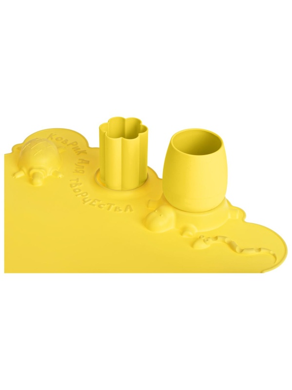 Коврик для творчества Мульти-Пульти силиконовый, желтый, 415*370мм, европодвес