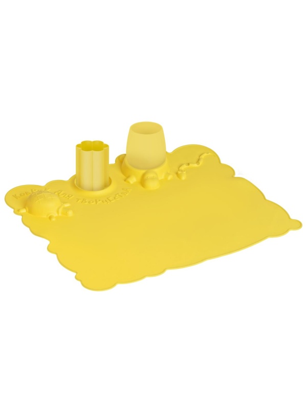 Коврик для творчества Мульти-Пульти силиконовый, желтый, 415*370мм, европодвес