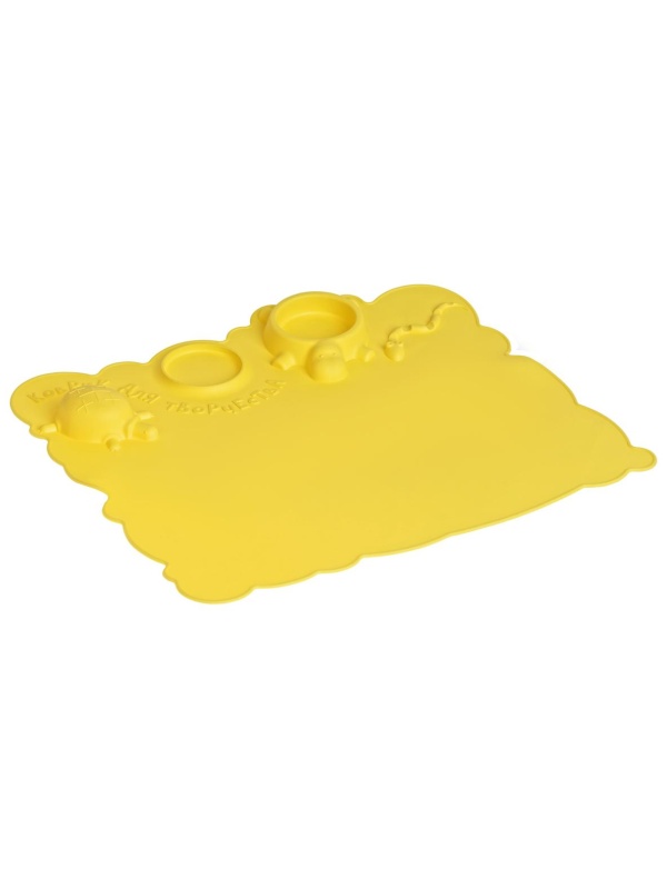 Коврик для творчества Мульти-Пульти силиконовый, желтый, 415*370мм, европодвес