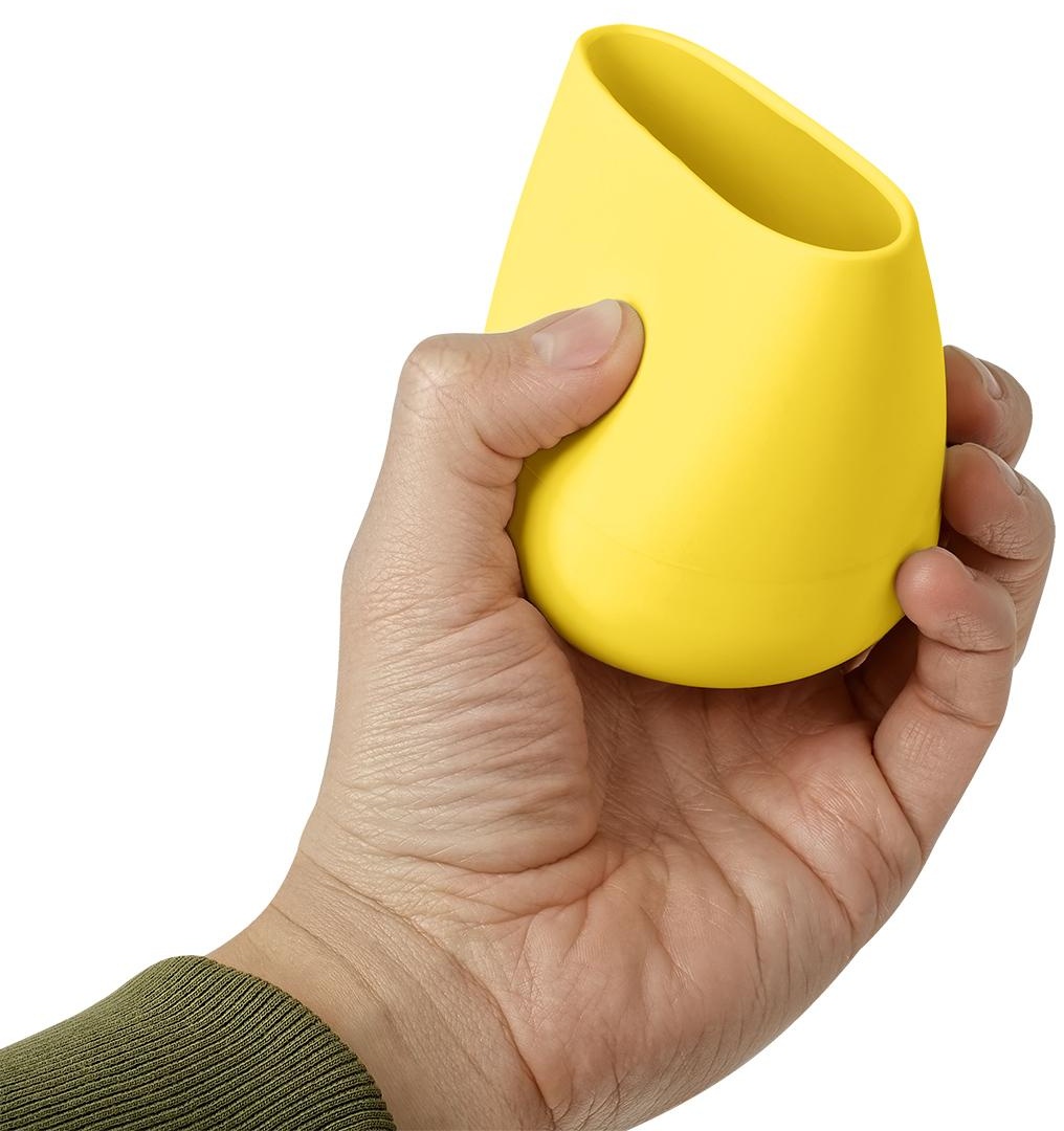 Стаканчик для рисования Мульти-Пульти силиконовый желтый, 290мл, европодвес