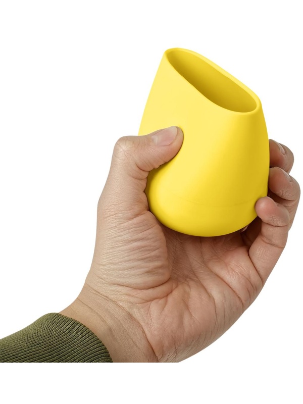 Стаканчик для рисования Мульти-Пульти силиконовый желтый, 290мл, европодвес