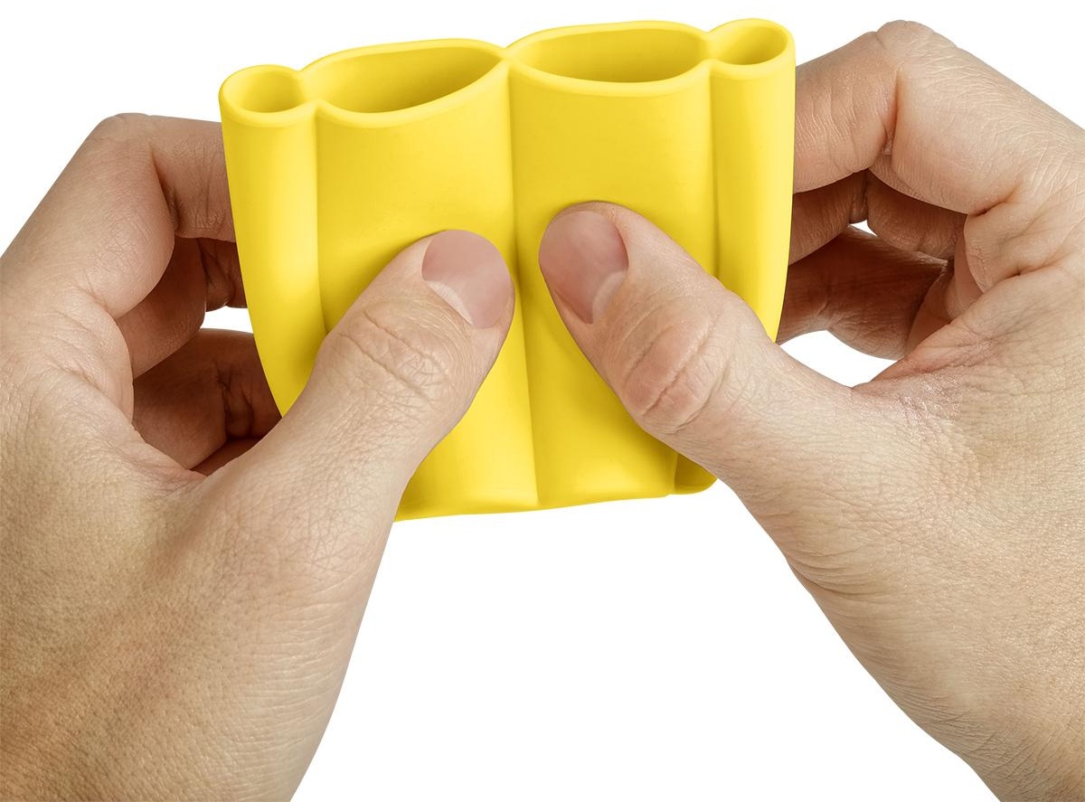 Стаканчик для рисования Мульти-Пульти силиконовый фигурный желтый, 160 мл, европодвес