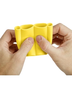 Стаканчик для рисования Мульти-Пульти силиконовый фигурный желтый, 160 мл, европодвес