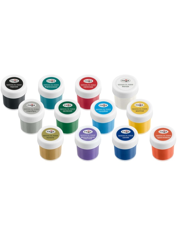Краски по ткани акриловые Гамма 