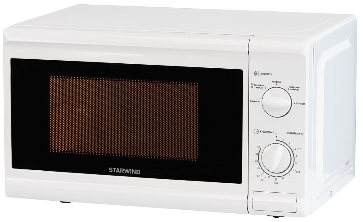 Микроволновая печь Starwind SWM5920, 20л, 700Вт, механическое управление, белая